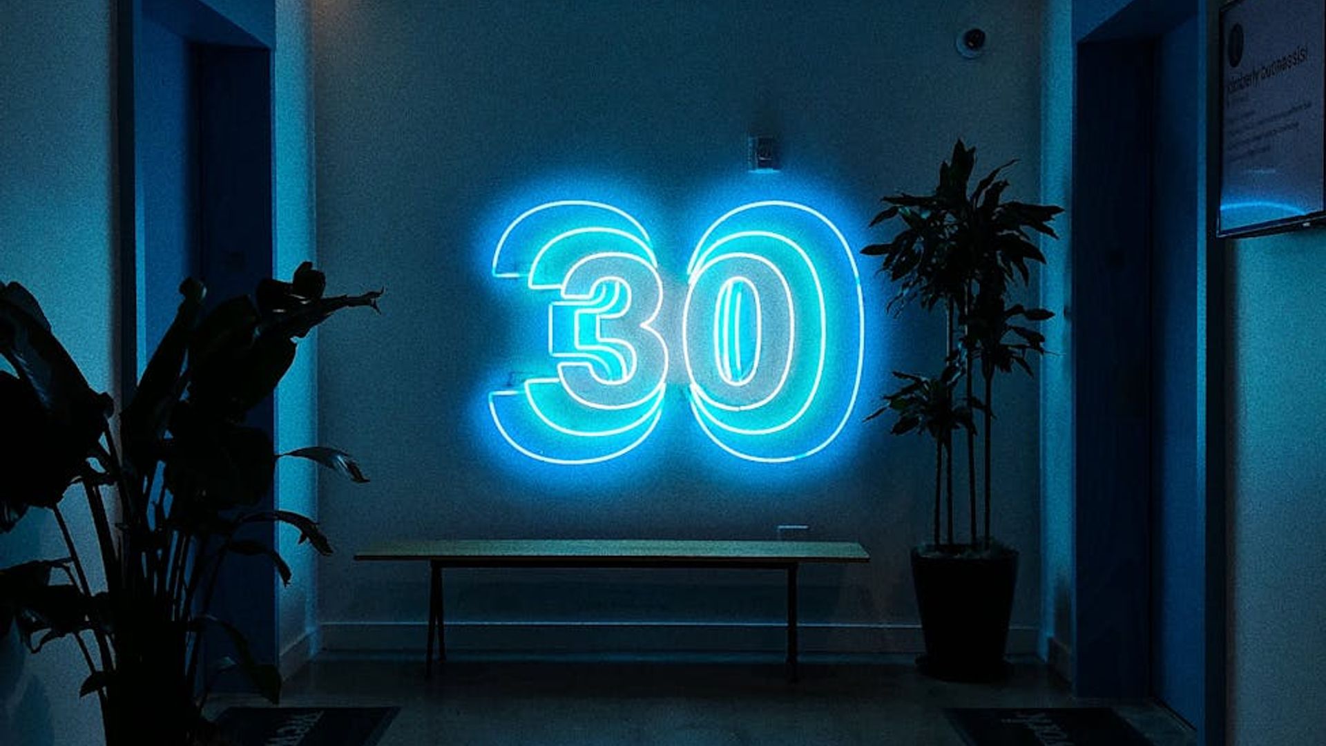 Dark minimalist room with soft neon lighting for focus